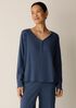 Organic Cotton Rib V-Neck Sleep Top