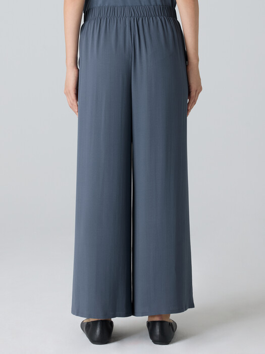 Silk Georgette Crepe Wide-Leg Pant