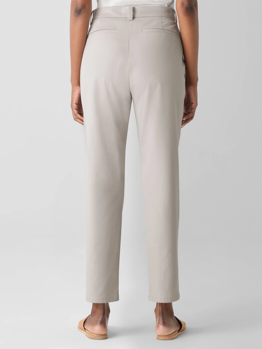 Stretch Cotton Twill Tapered Trouser Pant