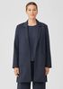 Cotton Blend Ponte Long Blazer