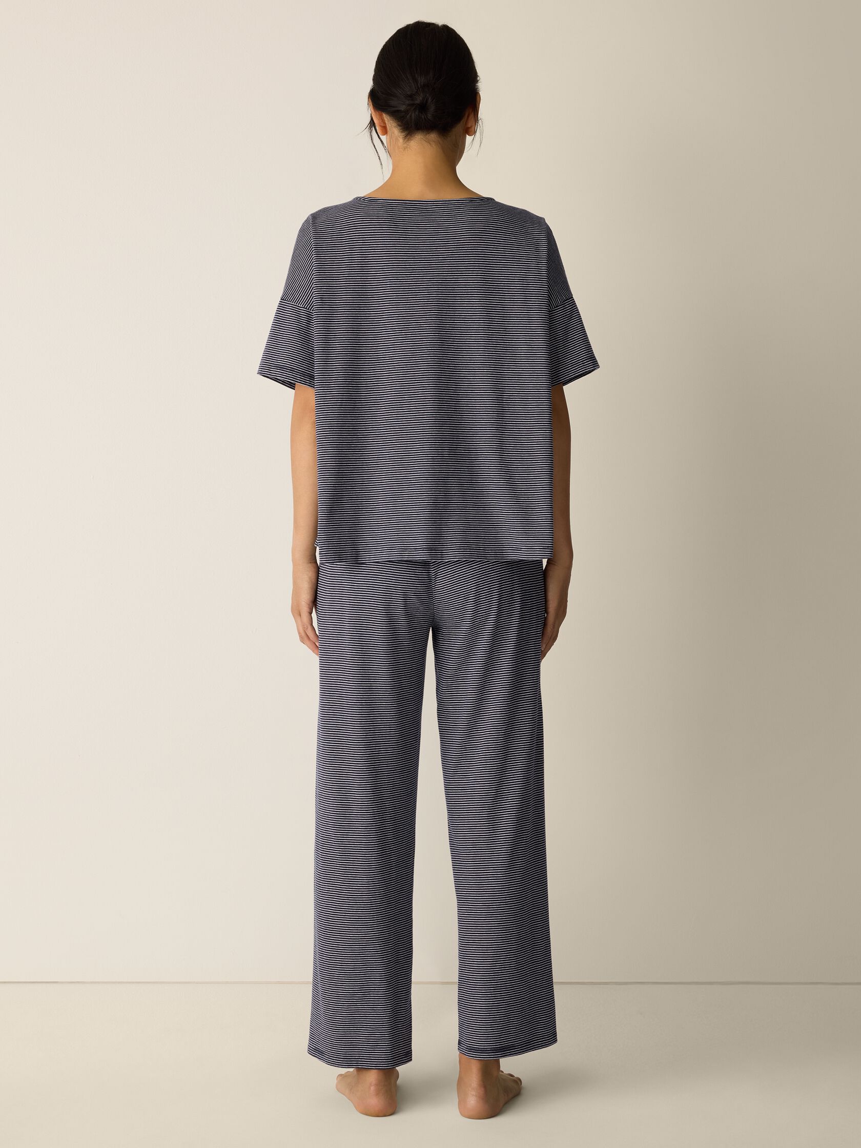 Mini Stripe Organic Cotton Jersey Sleep Set