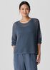 Organic Linen Cotton Cord Crew Neck Top