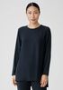 Silk Georgette Crepe Round Neck Top