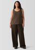 Felted Wool Jersey Wide-Leg Long Pant in Regenerative Wool