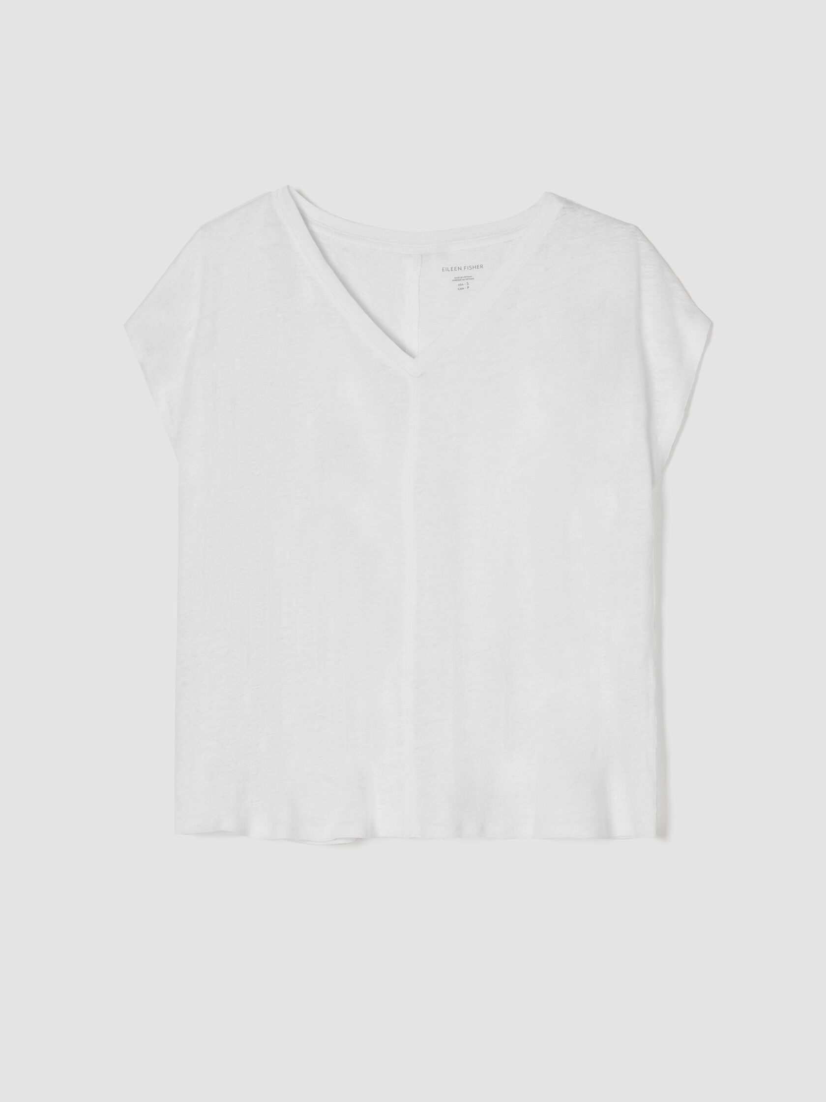 Organic Linen Jersey V-Neck Tee