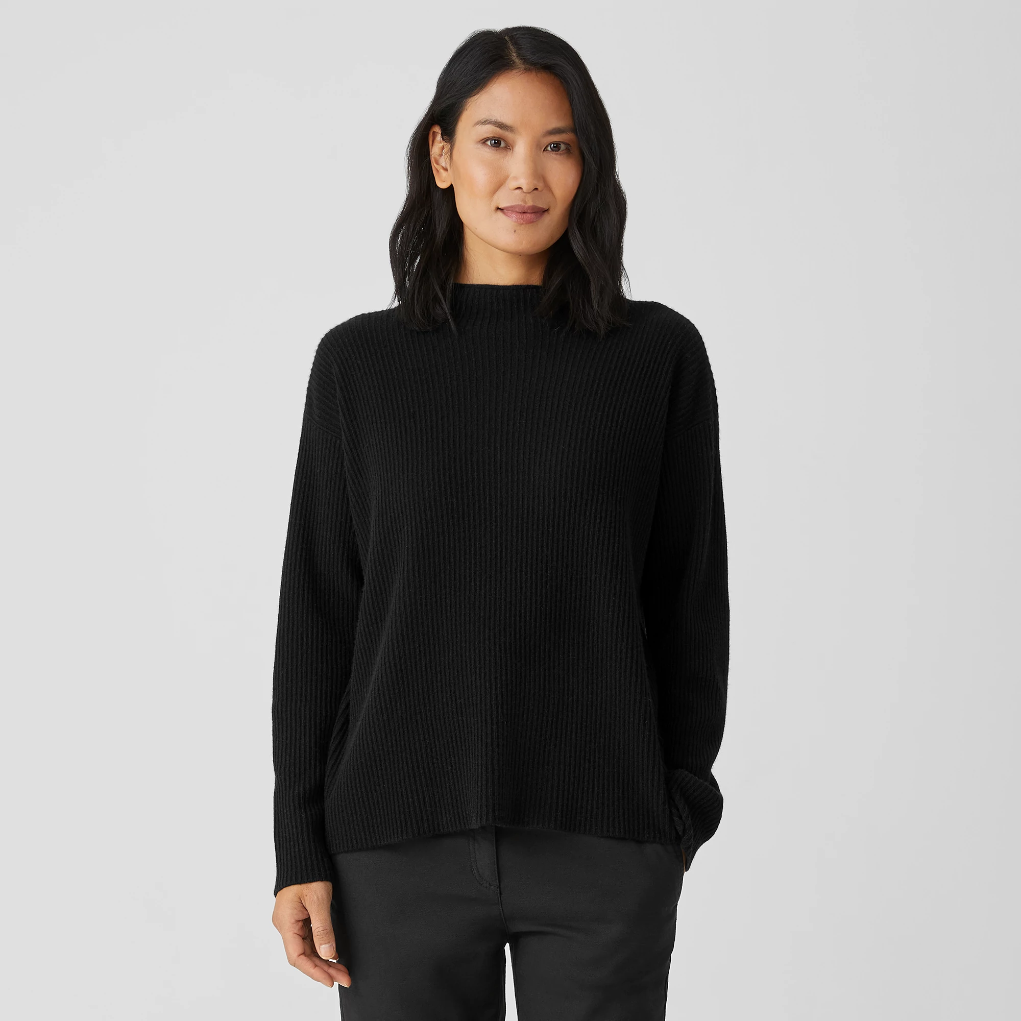 Italian Cashmere Funnel Neck Top 