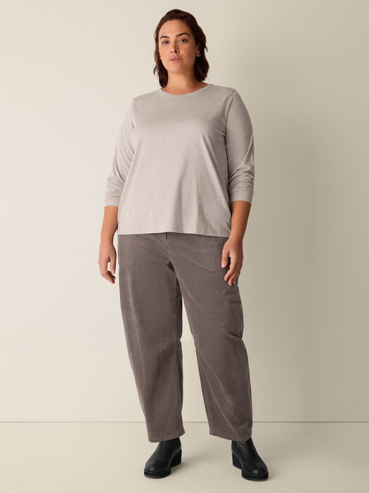 Mélange Fine Organic Cotton Jersey Round Neck Tee