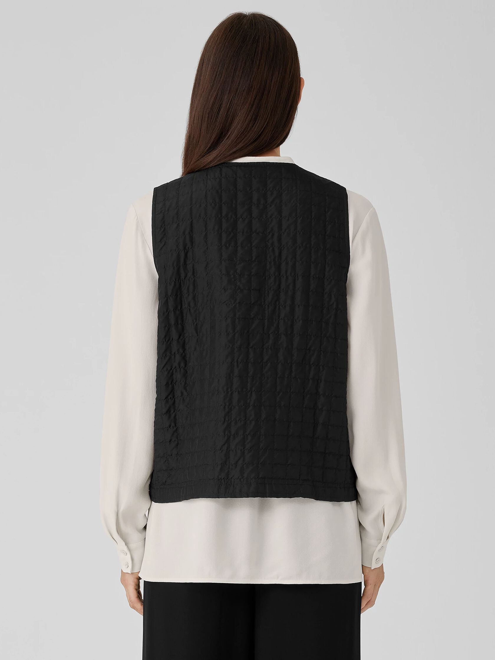 Silk Habutai Quilted Vest