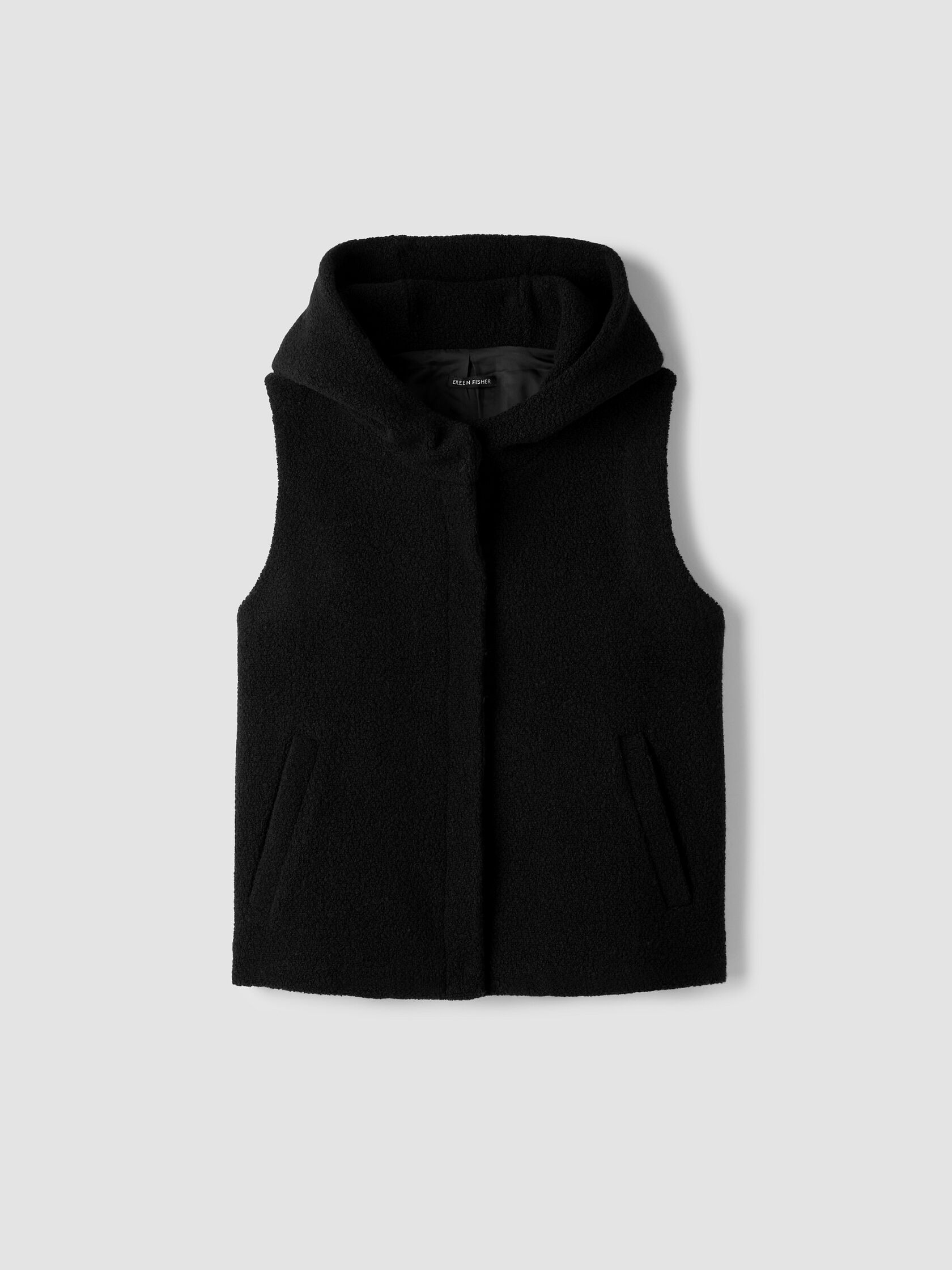 Cozy Recycled Wool Boucle Hooded Vest