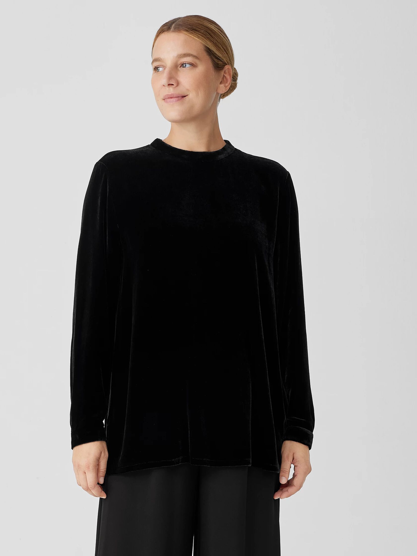 Velvet Mock Neck Top