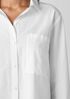 Washed Organic Cotton Poplin Classic Collar Long Shirt