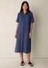 Striped Organic Cotton Gauze Shirtdress