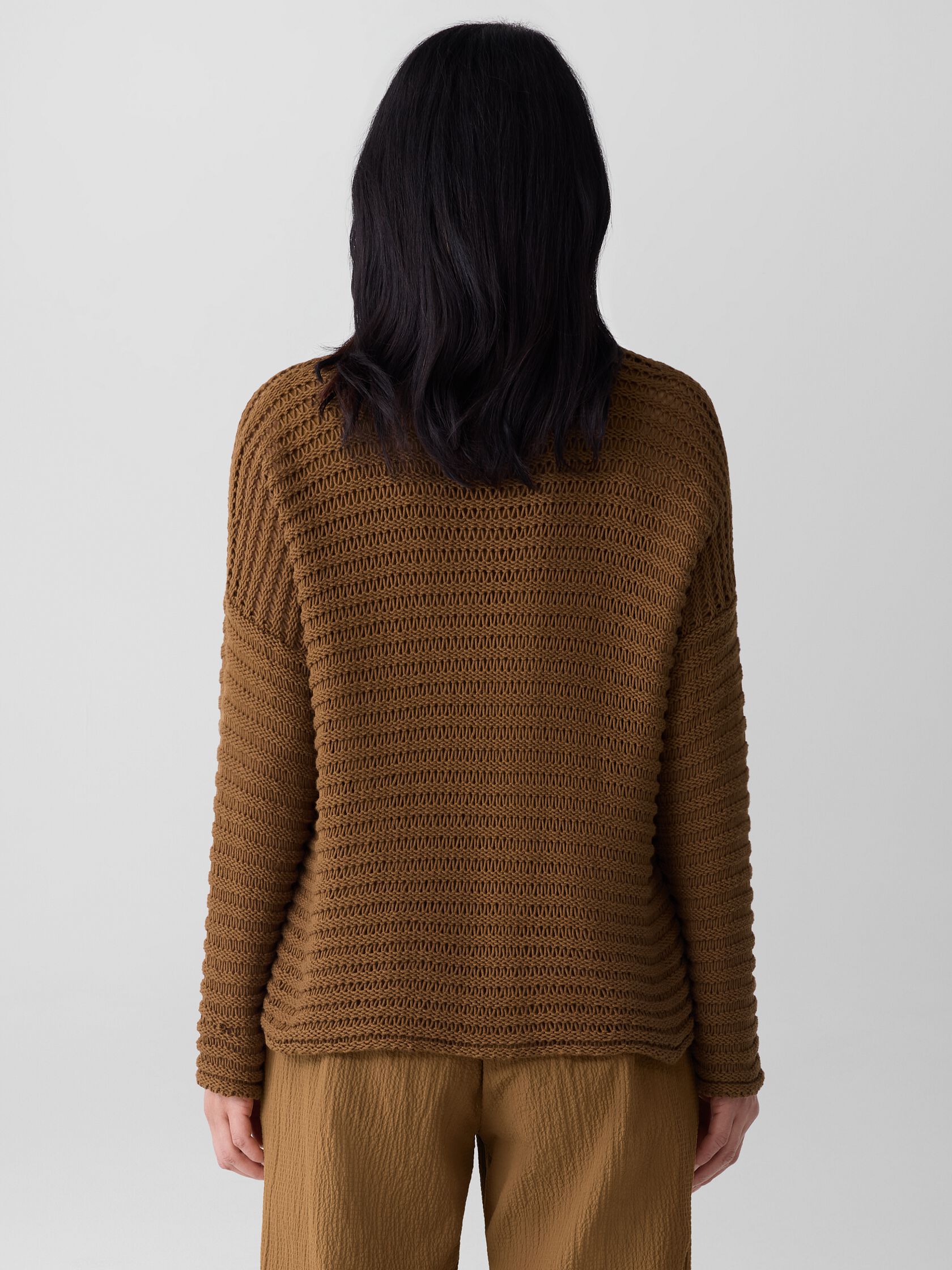 Peruvian Organic Cotton Cord Crew Neck Top