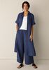 Striped Organic Cotton Gauze Wide-Leg Pant