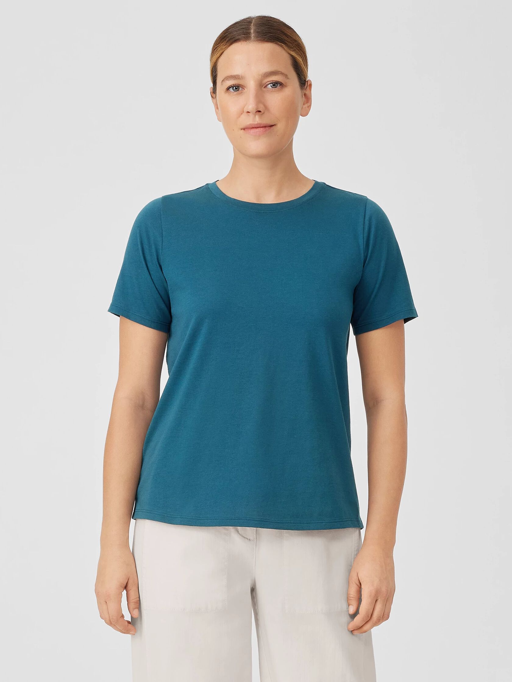 Organic Pima Cotton Jersey Round Neck Tee