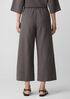 Cotton Blend Stripe Stitch Wide-Leg Pant