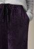 Cozy Velour Knit Wide-Leg Pant