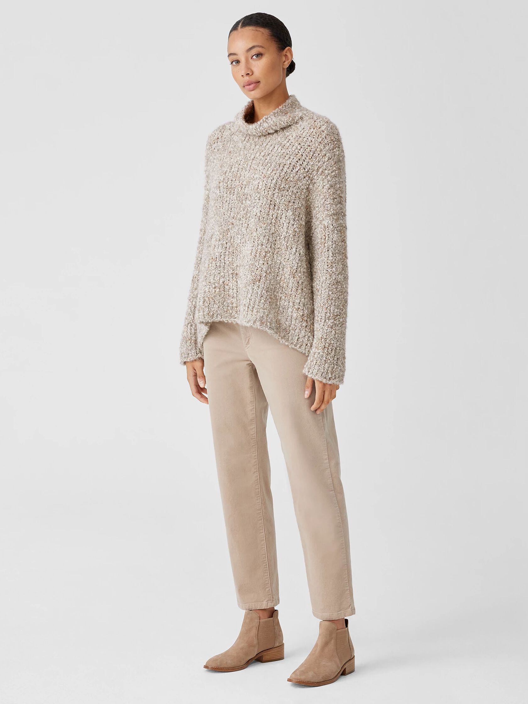 Peruvian Alpaca Loop Turtleneck Top | EILEEN FISHER