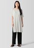 Textured Stretch Rib Ballet Neck Top