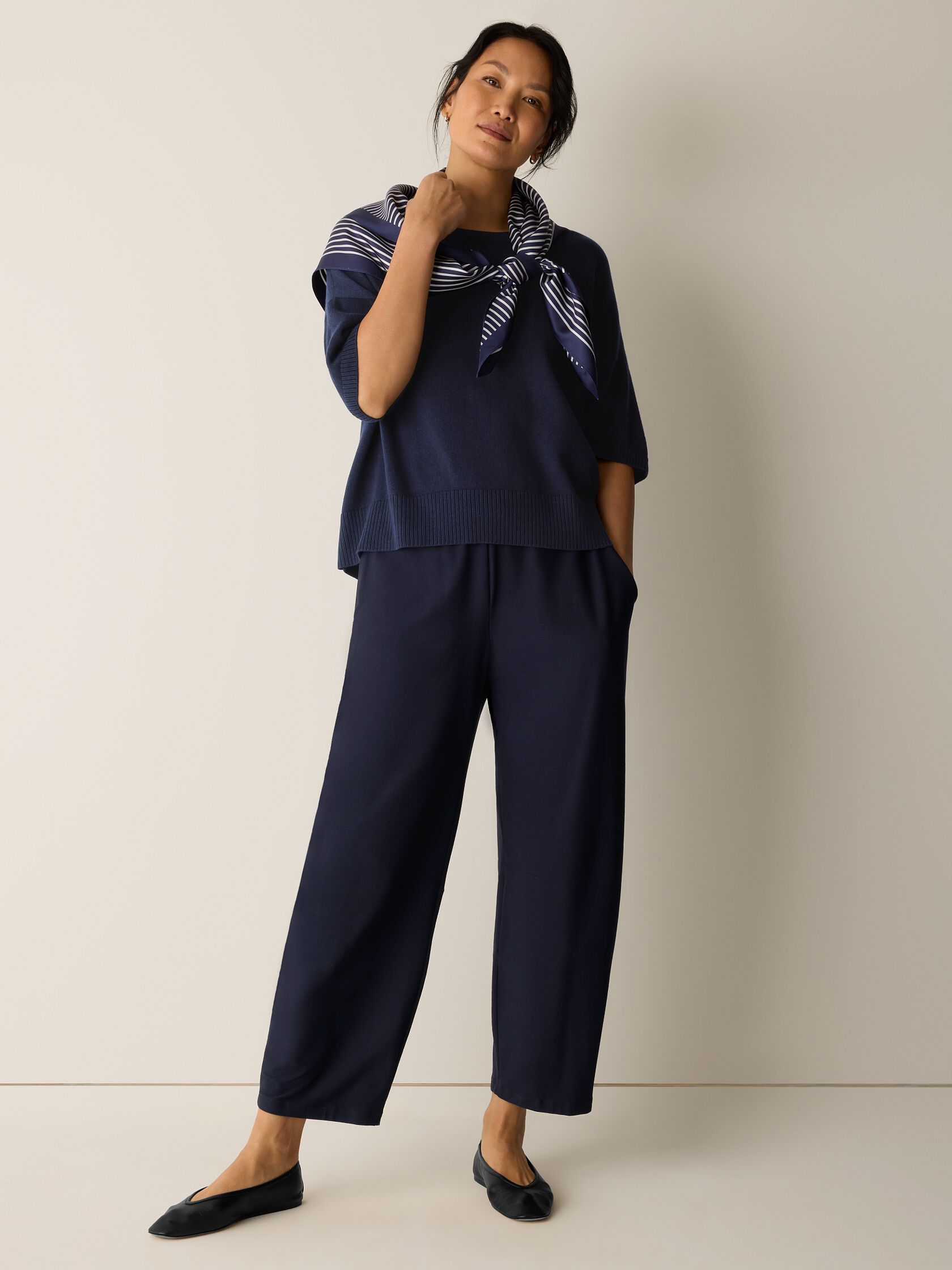 Washable Stretch Crepe Arch Pant