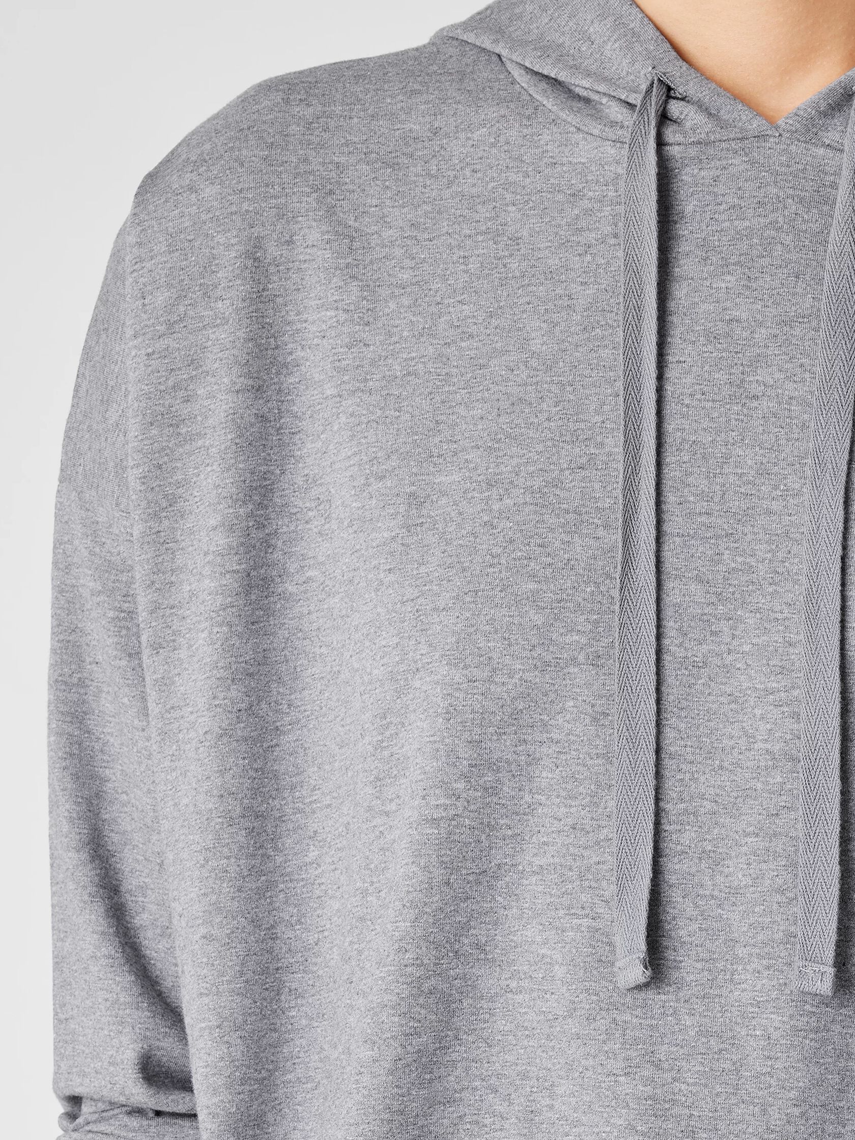 Heathered Organic Cotton Jersey Hooded Top