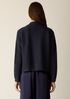 Fine Felted Wool Notch Collar Cardigan in Regenerative Wool