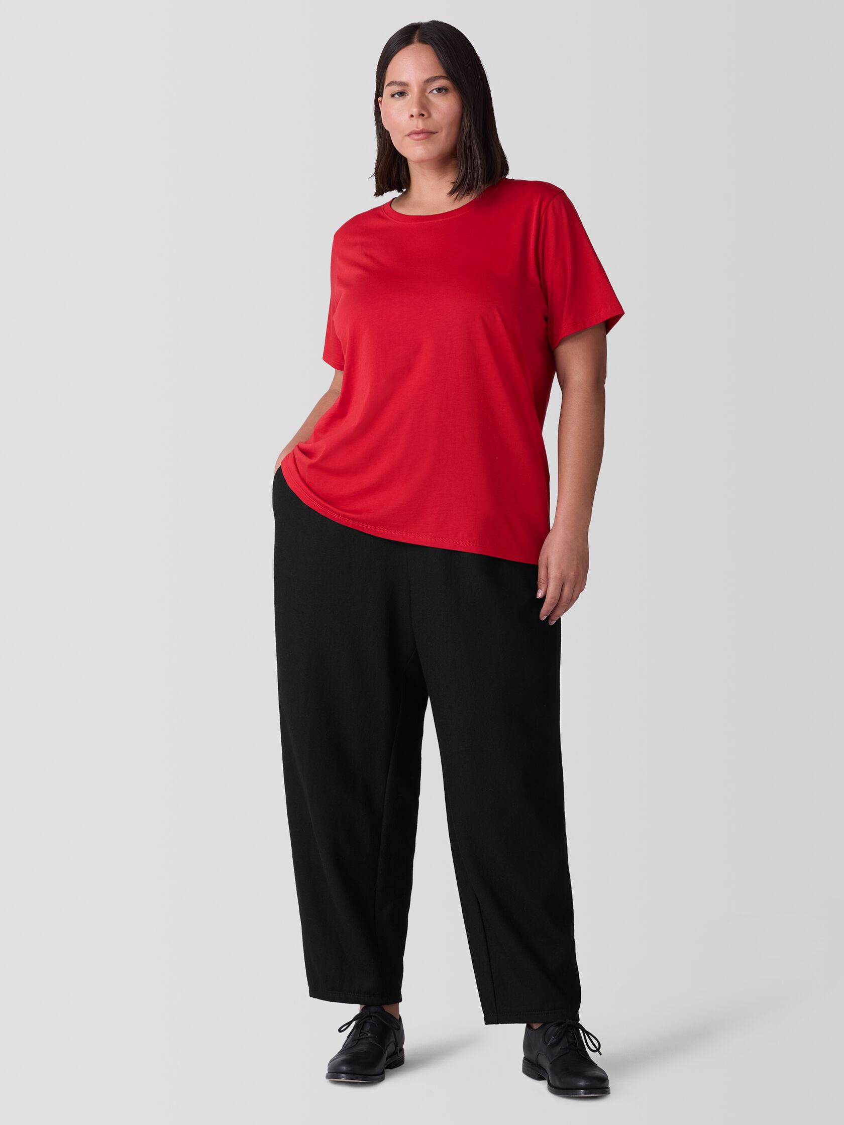 Organic Pima Cotton Jersey Round Neck Tee