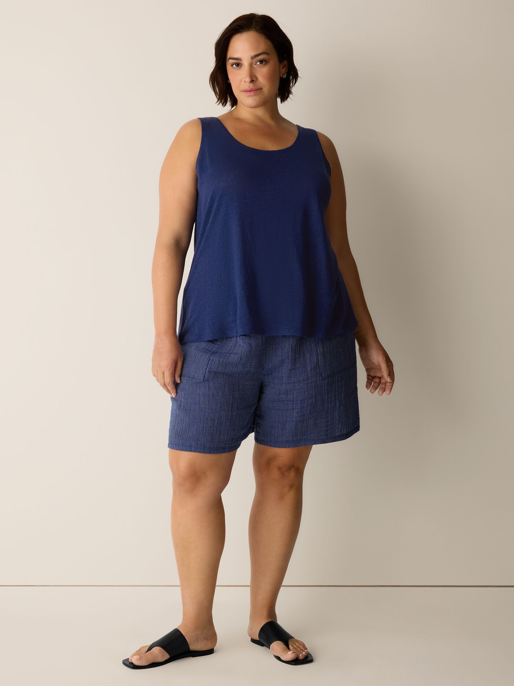 Organic Linen Jersey Scoop Neck Tank
