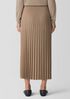 Woven Wool Silk A-Line Skirt