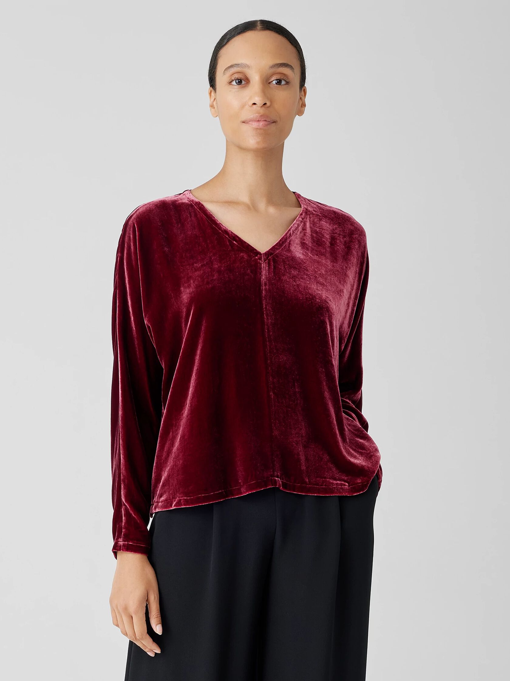 Velvet V-Neck Top