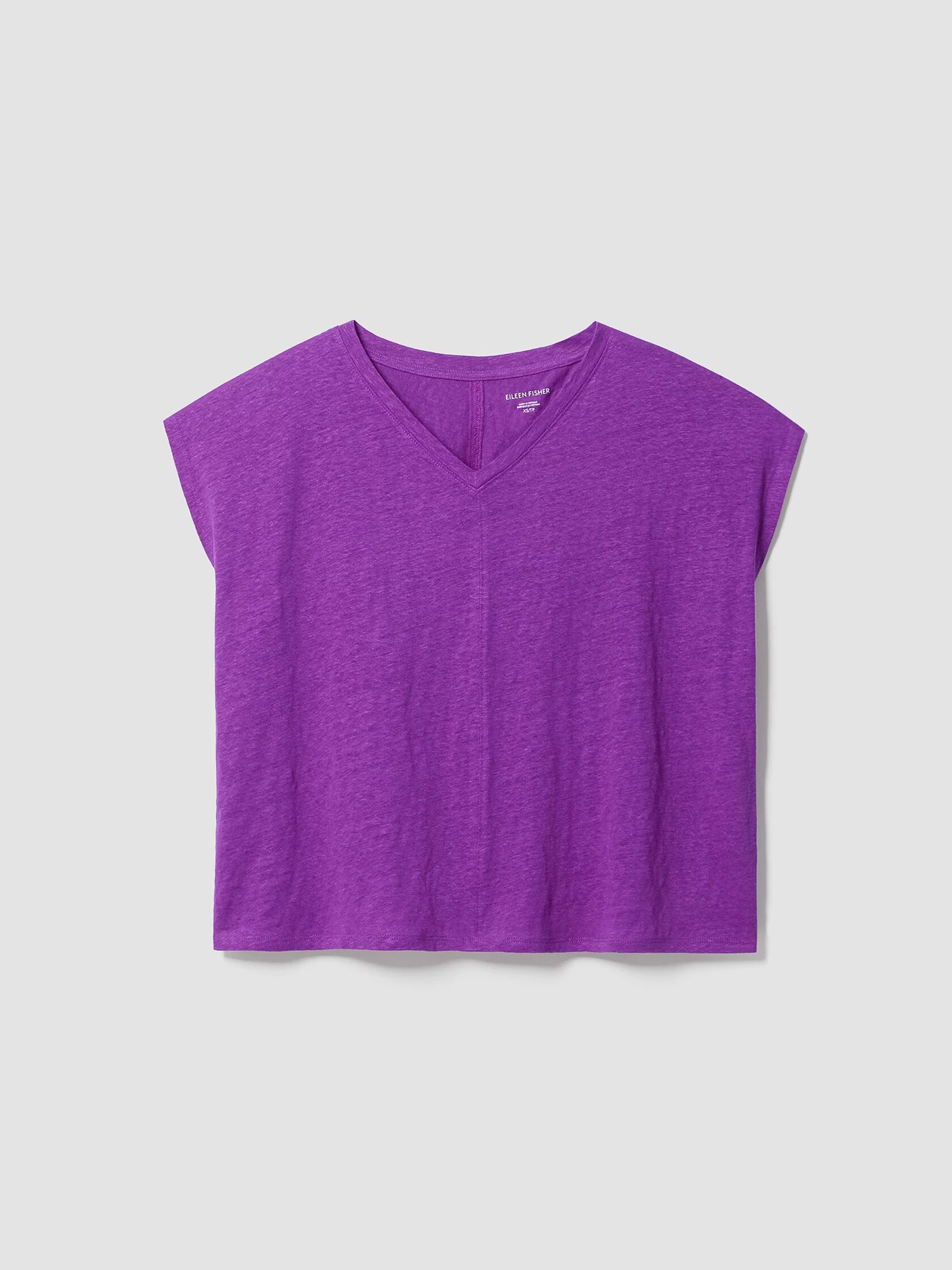 Organic Linen Jersey V-Neck Tee