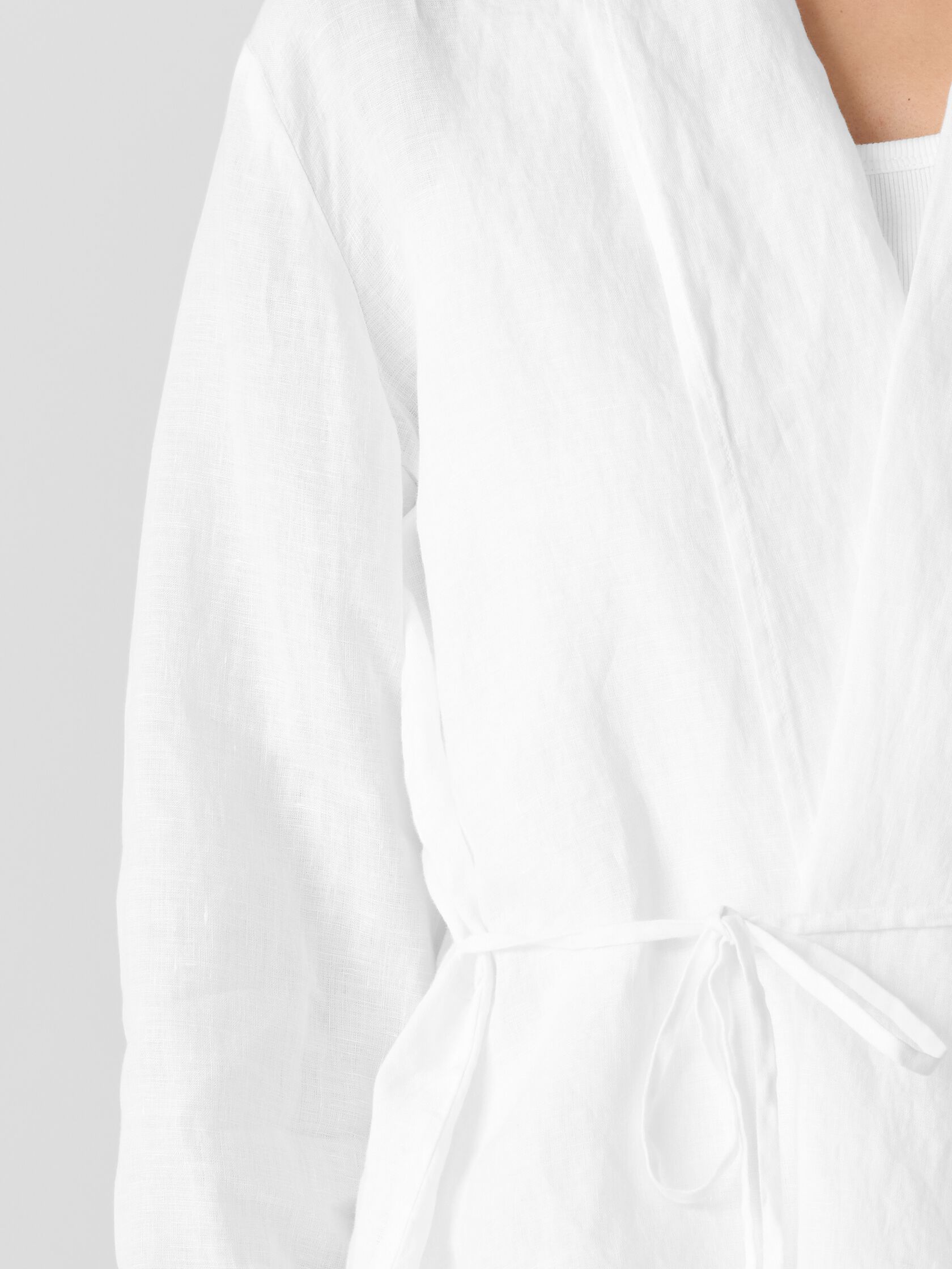 Organic Handkerchief Linen High Collar Jacket
