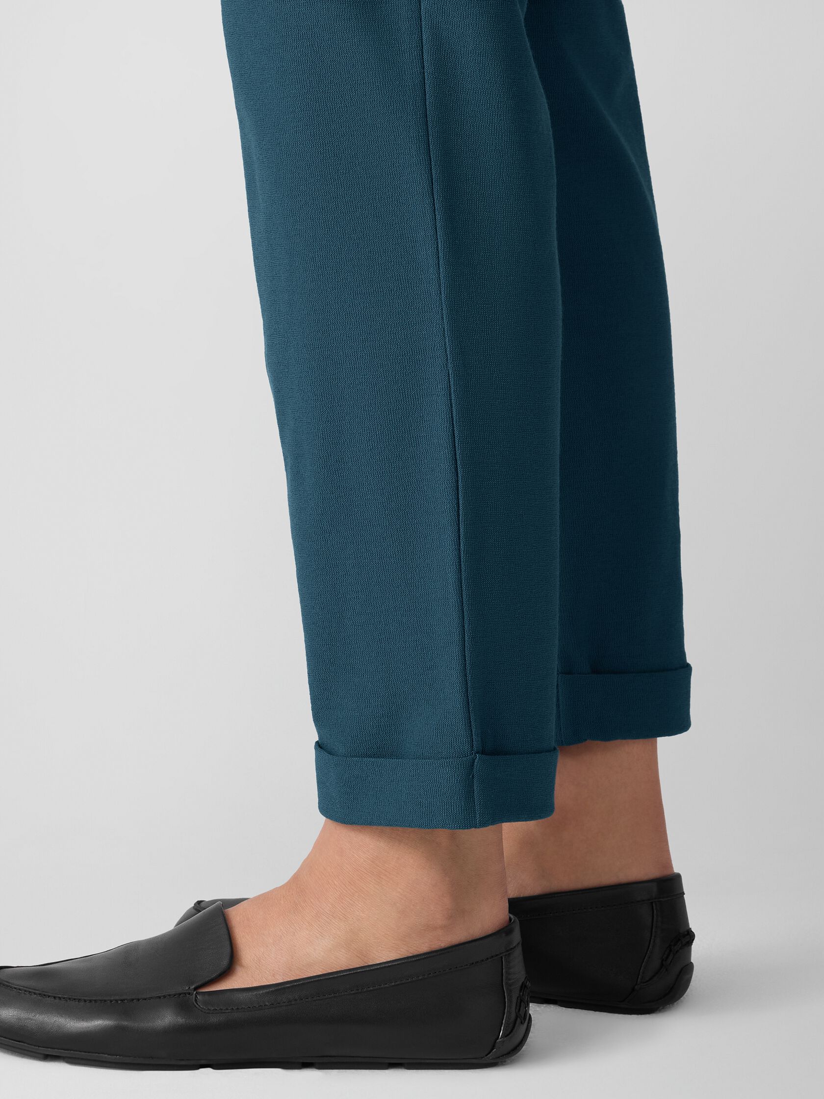 Washable Stretch Crepe Cuffed Pant