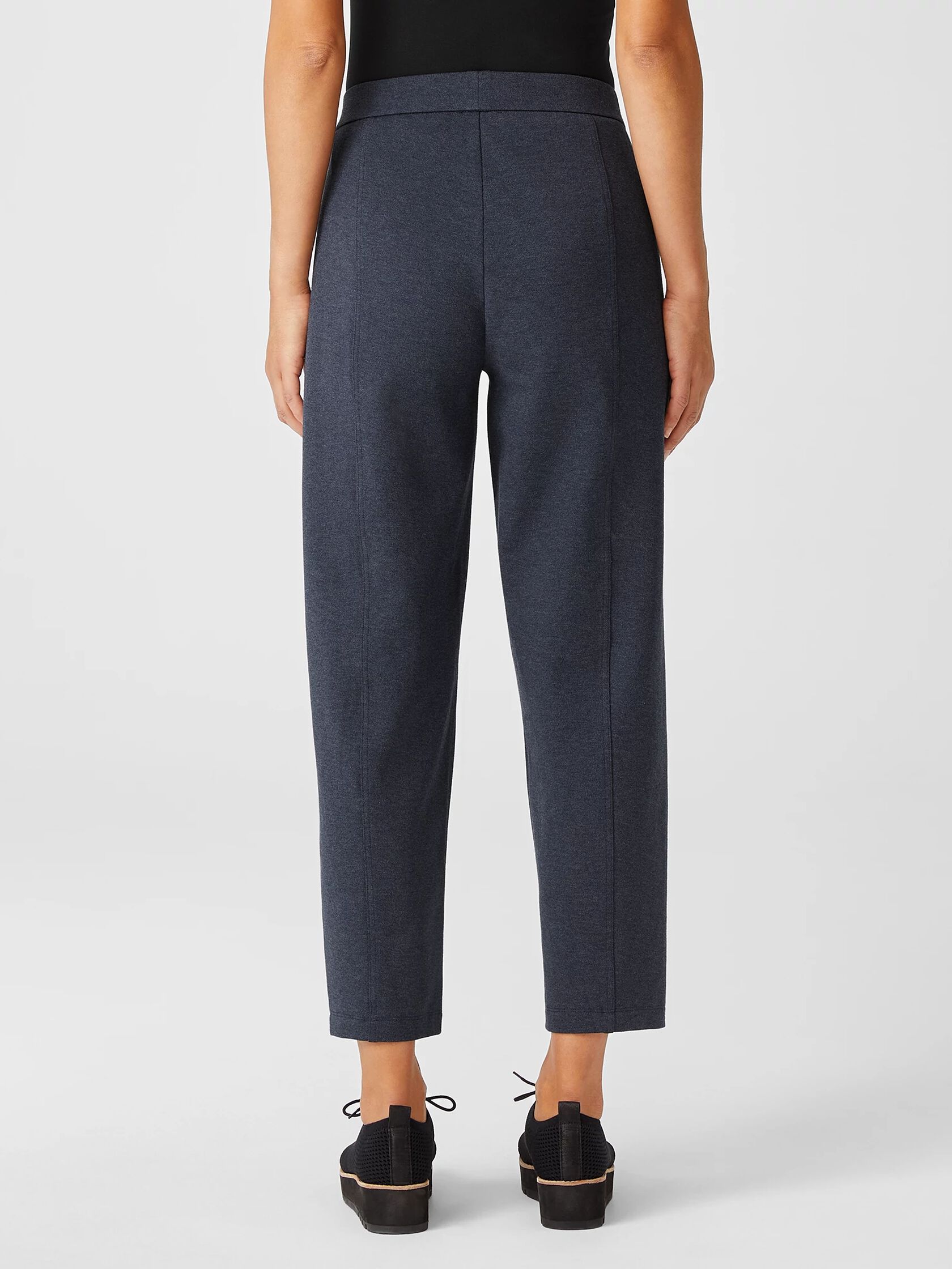 Organic Cotton Melange Crepe Lantern Pant