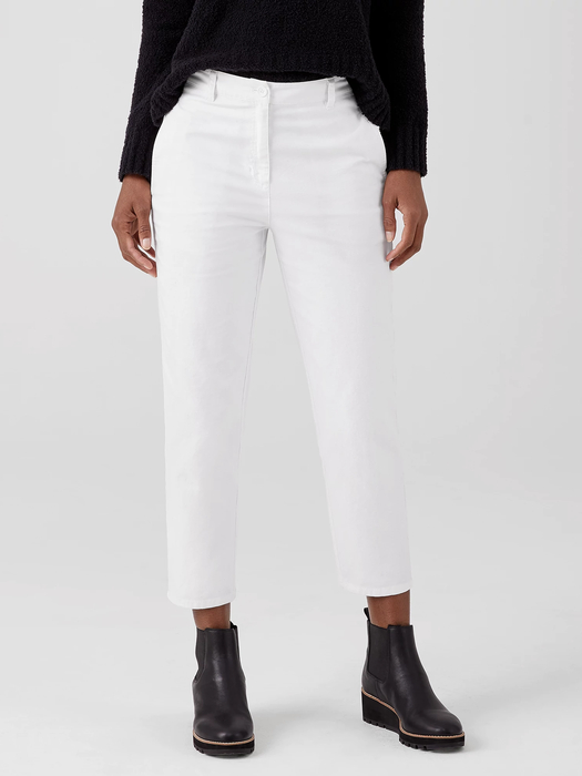 Cotton Hemp Tapered Ankle Pant