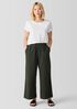 Organic Cotton Ripple Wide-Leg Pant