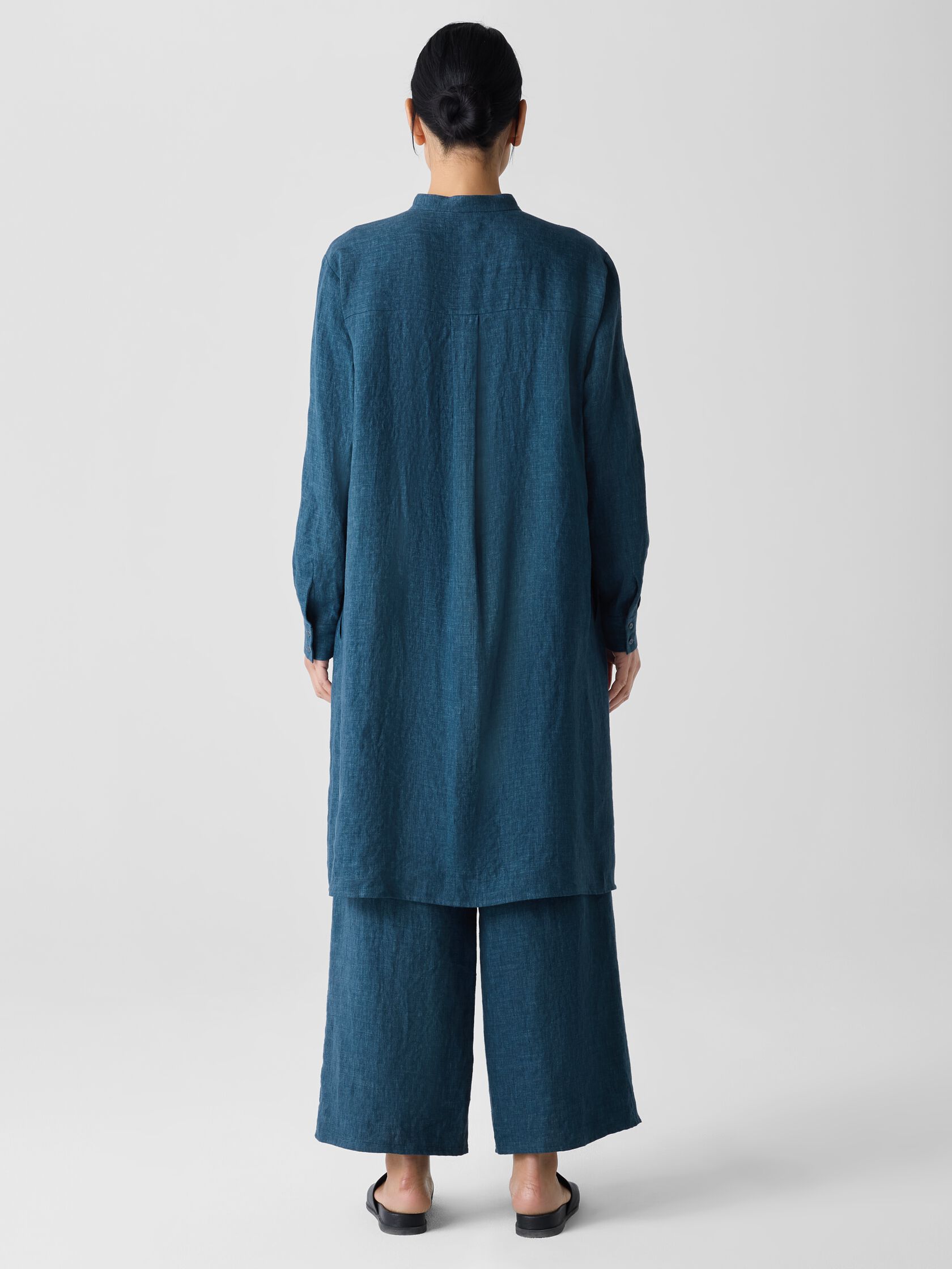 Washed Organic Linen Délavé Shirtdress
