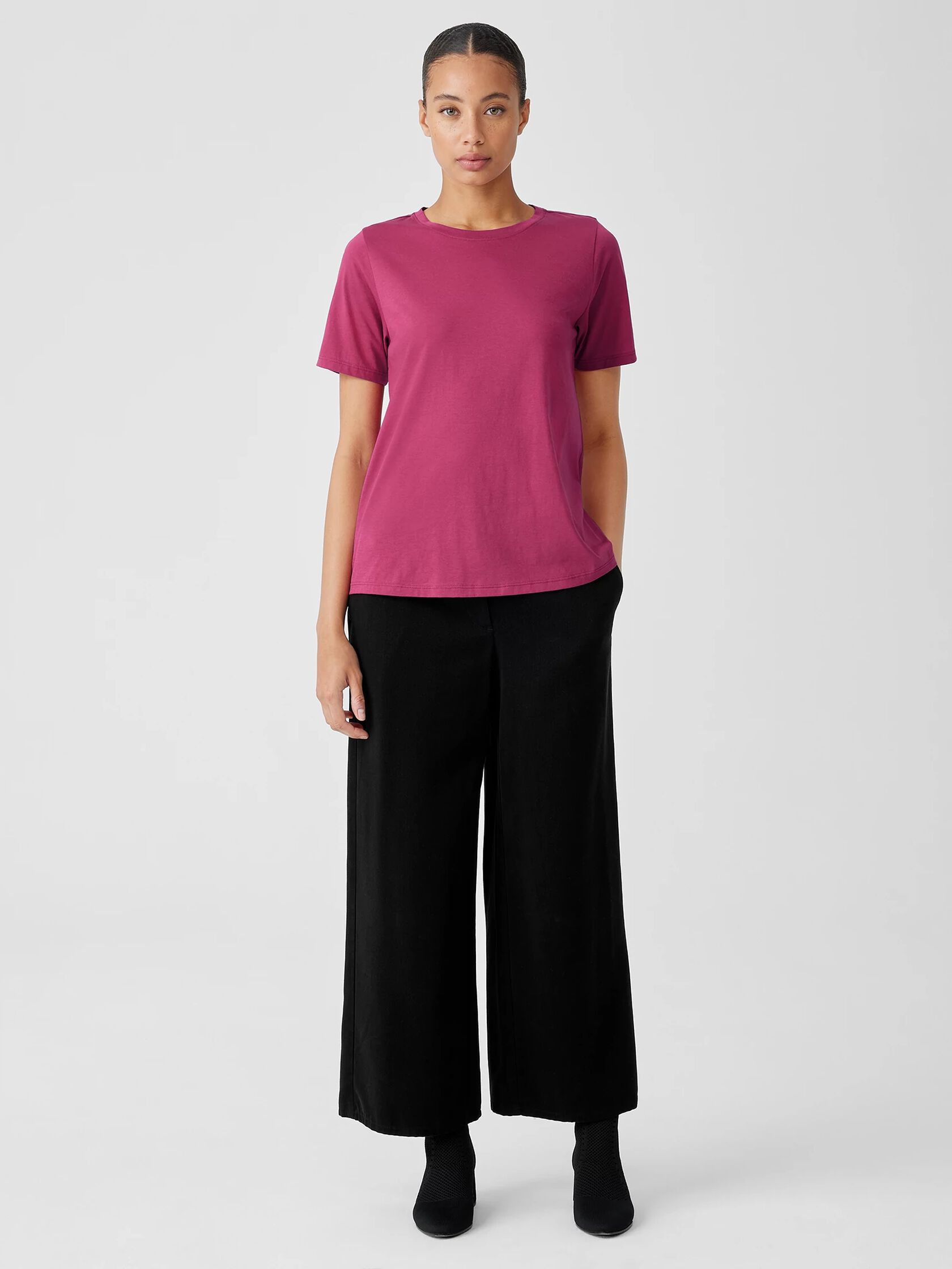 Organic Pima Cotton Jersey Round Neck Tee