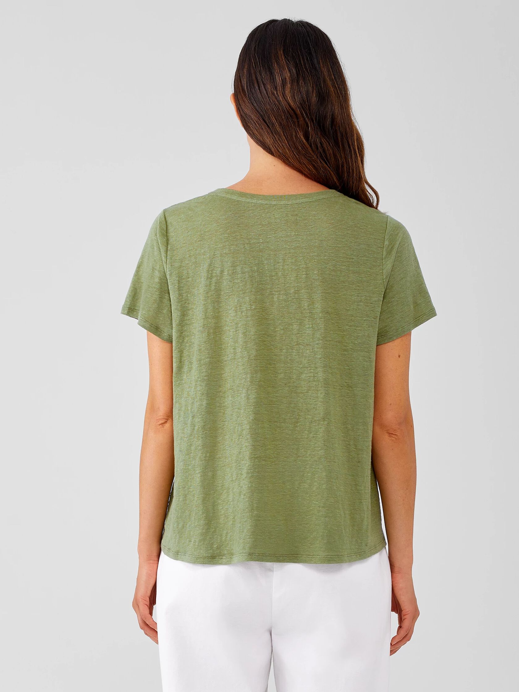 Organic Linen Jersey Crew Neck Tee