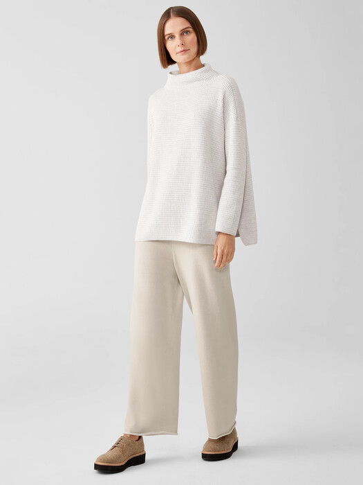 Peruvian Organic Cotton Blend Funnel Neck Top