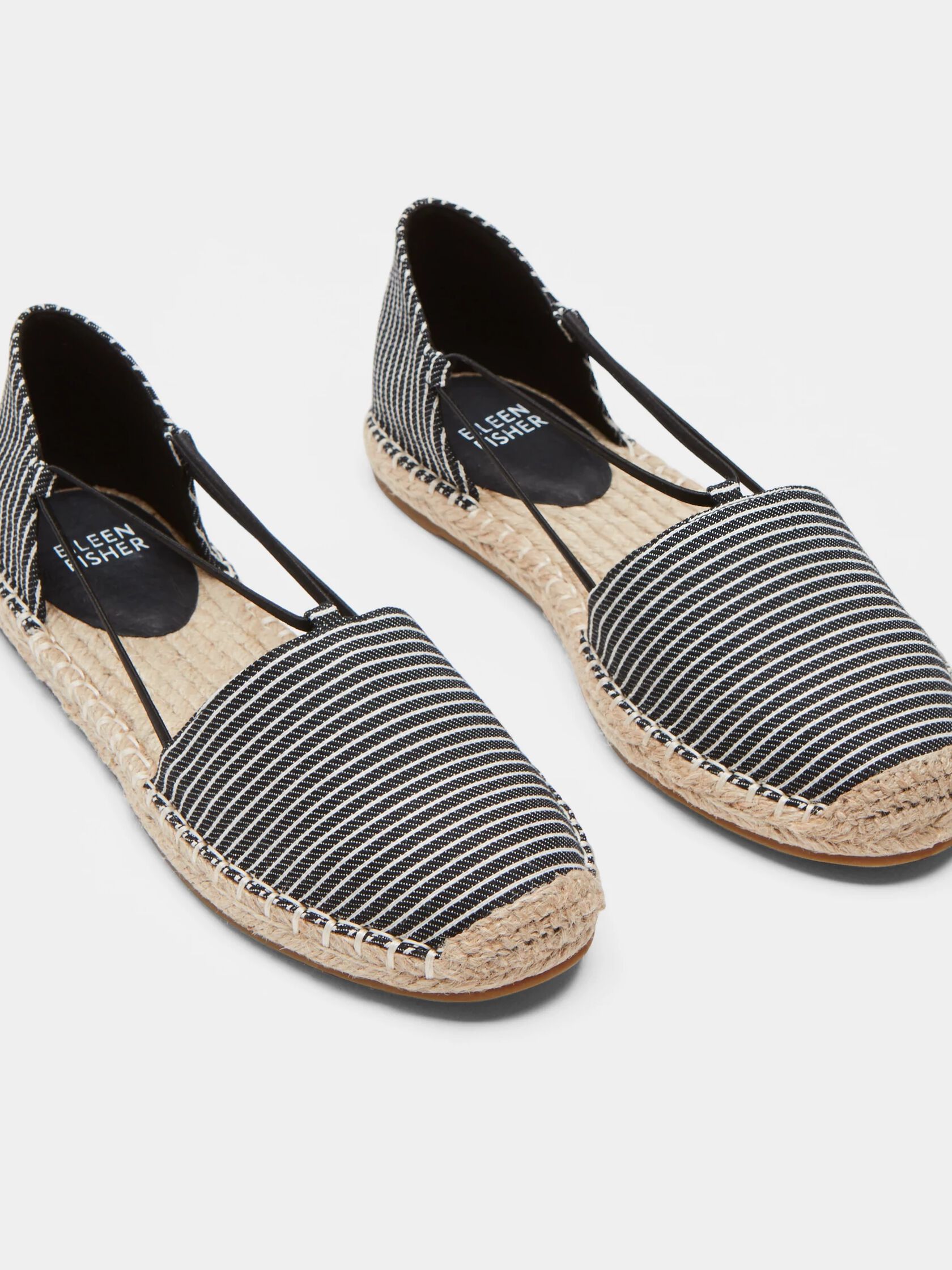 Lee Striped Canvas Espadrille Flat