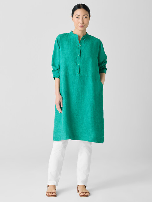 Washed Organic Linen Délavé Shirtdress
