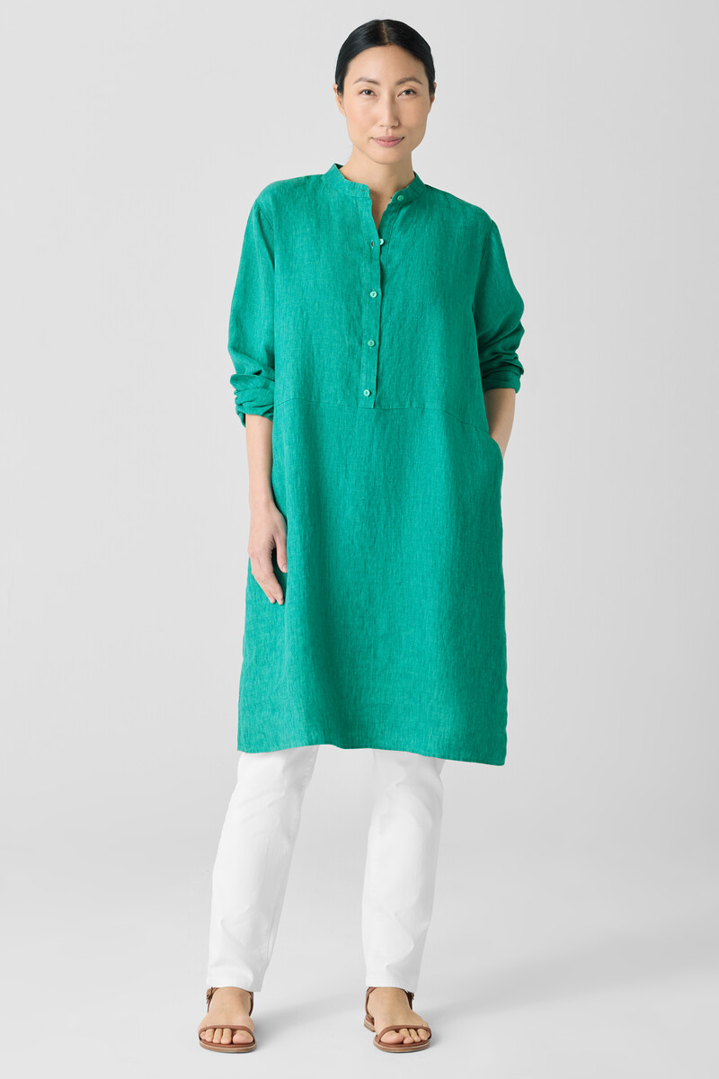 Washed Organic Linen Délavé Shirtdress Washed Organic Linen Délavé Shirtdress