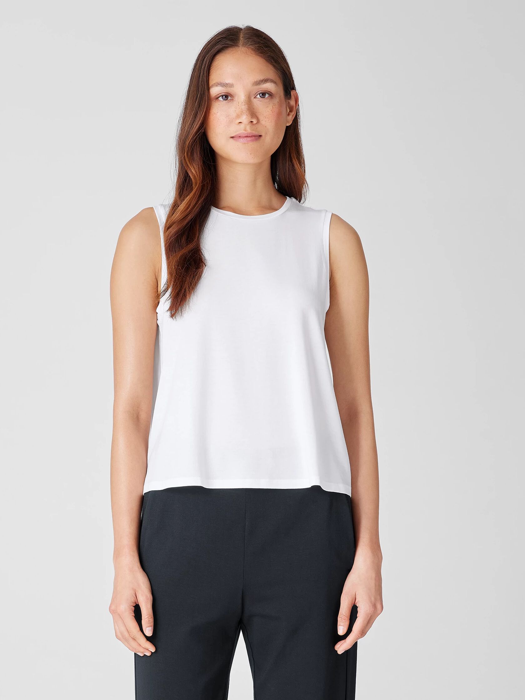 Fine Jersey Crew Neck Tank