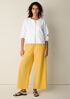 Organic Cotton Pucker Wide-Leg Pant