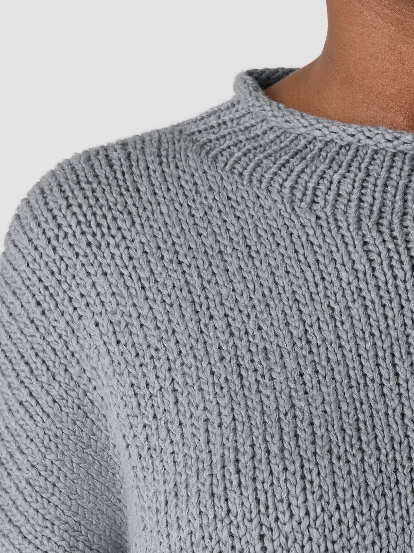 Peruvian Organic Cotton Crimp Funnel Neck Top