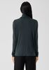 Ribbed Pima Cotton Blend Turtleneck Top