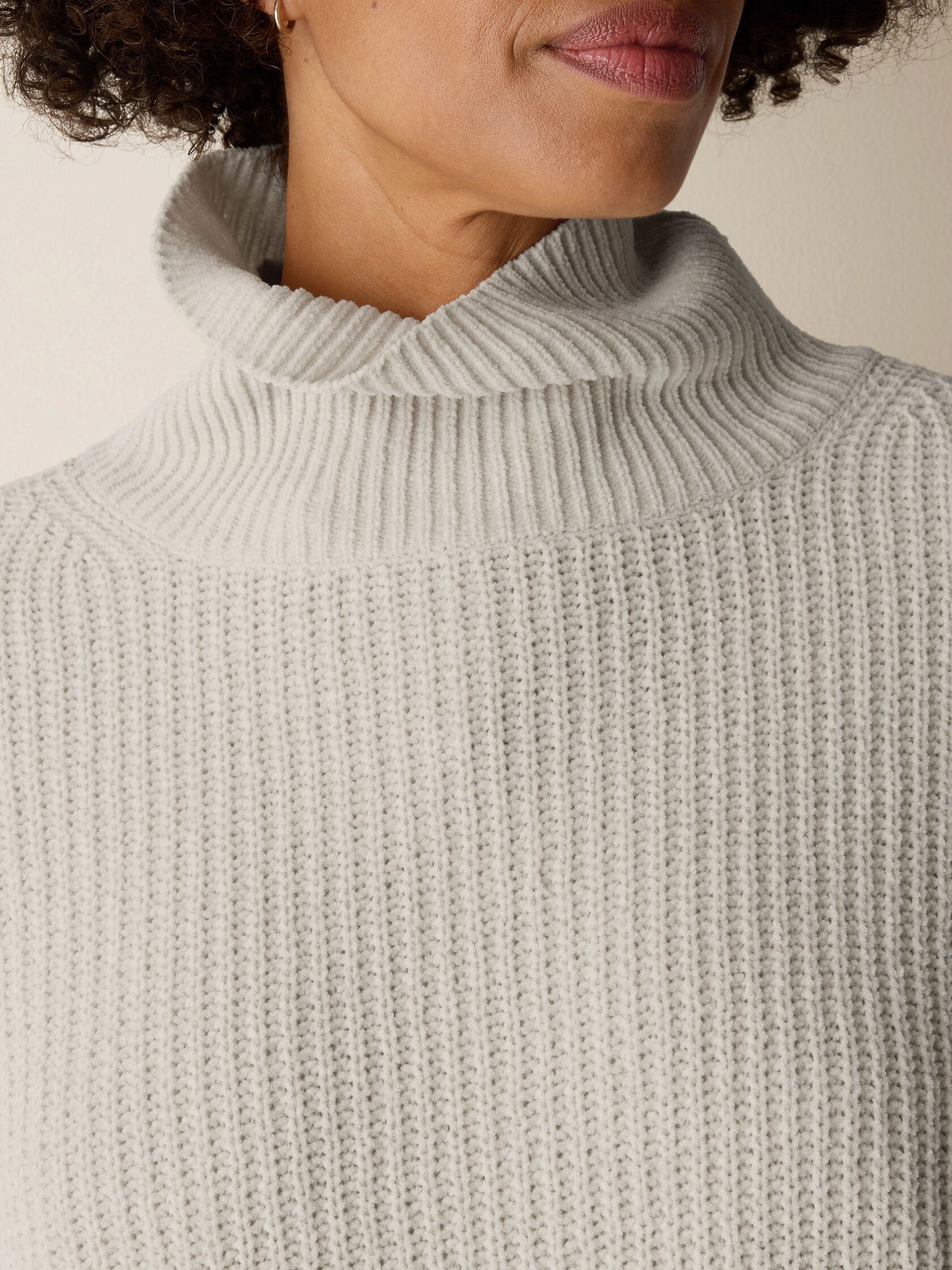 Organic Cotton Chenille Turtleneck Top