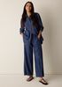 Lightweight Organic Cotton Denim Wide-Leg Pant
