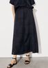 Silk Organic Cotton Brushstroke Maxi Skirt